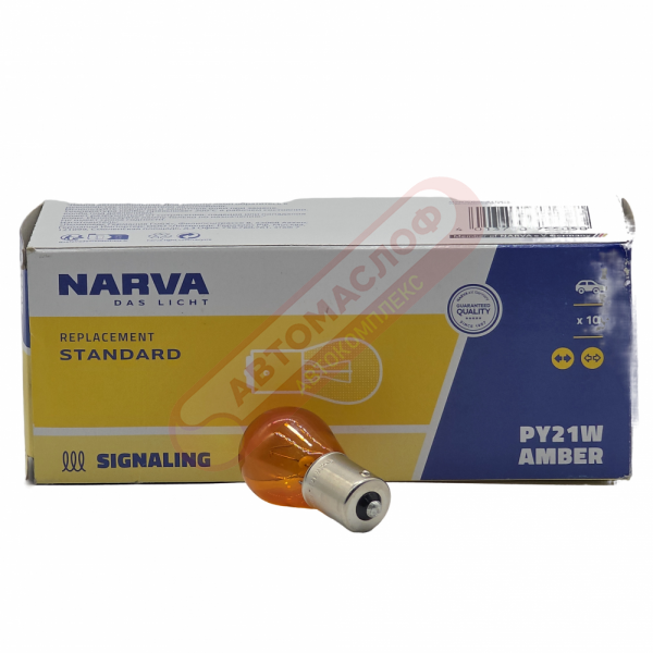 Автолампа NARVA 12V PY21W BAU15s 17638