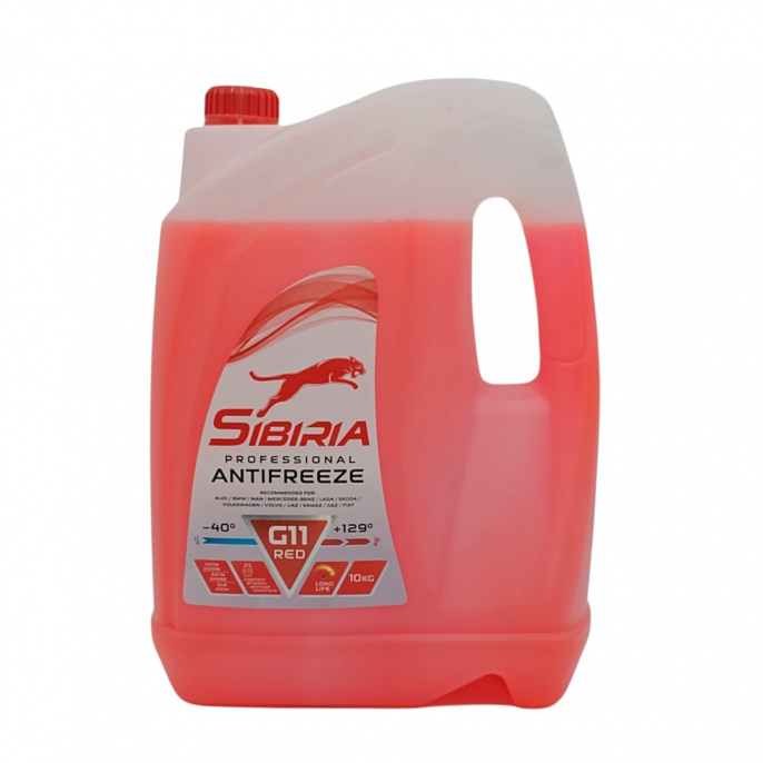 SIBIRIA Антифриз -40 G11 красный 10кг