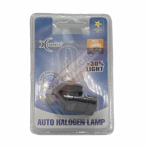 Лампа галогеновая HB3 P20D 3200K +30% 65W XENITE