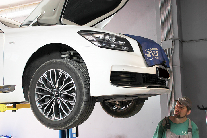 Аппаратная замена масла в АКПП Kia K900 3.3 A8LR1 