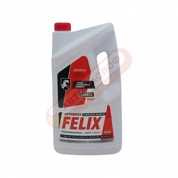 FELIX Антифриз CARBOX -40 G12+ 5 кг (красный) 430206033